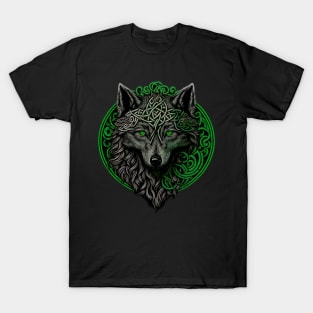 Celtic Irish Knot with Wolf Design - St Patrick T-Shirt